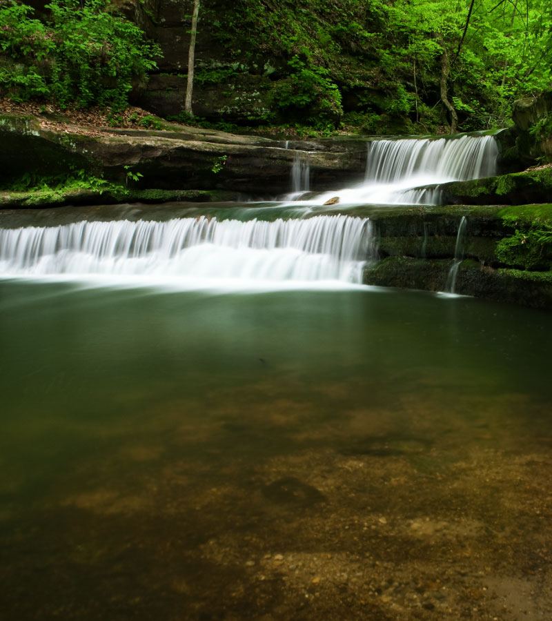 Waterfall in Matthiessen State Park Illinois
